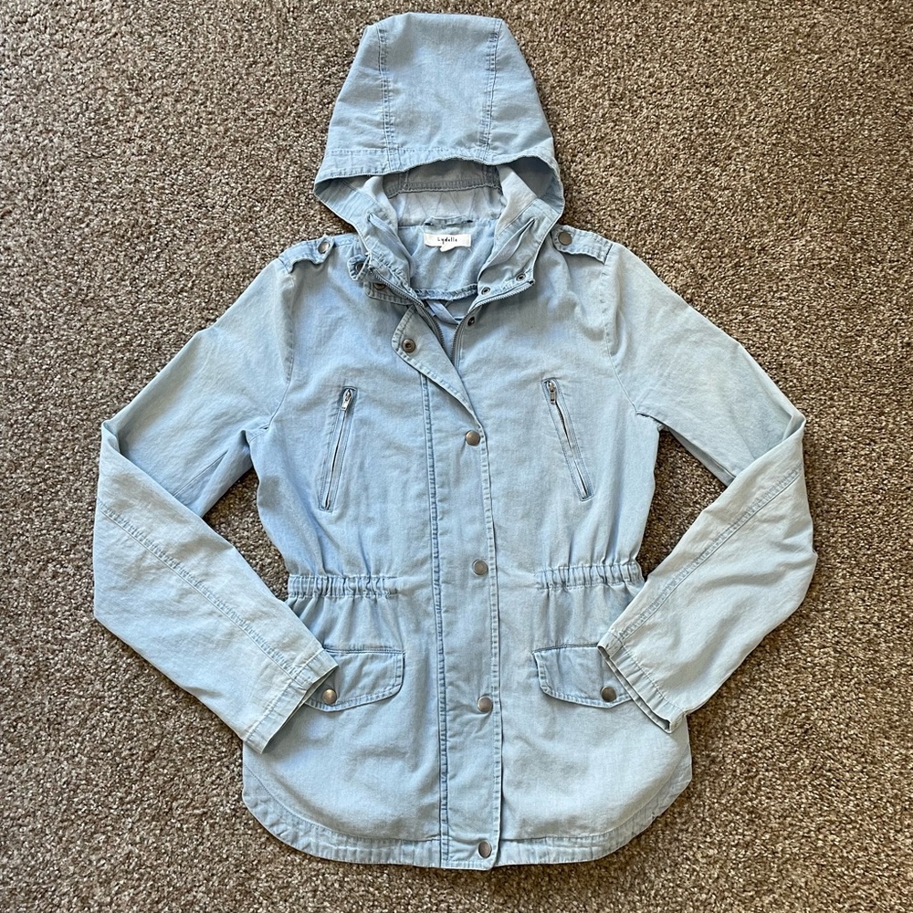 Light Blue Lydelle Hooded Jacket Size Small